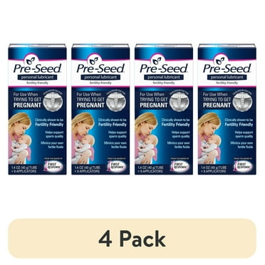(4 pack) Pre-Seed Fertility-Friendly Personal Lubricant Conception 1.4 oz, 9 ct