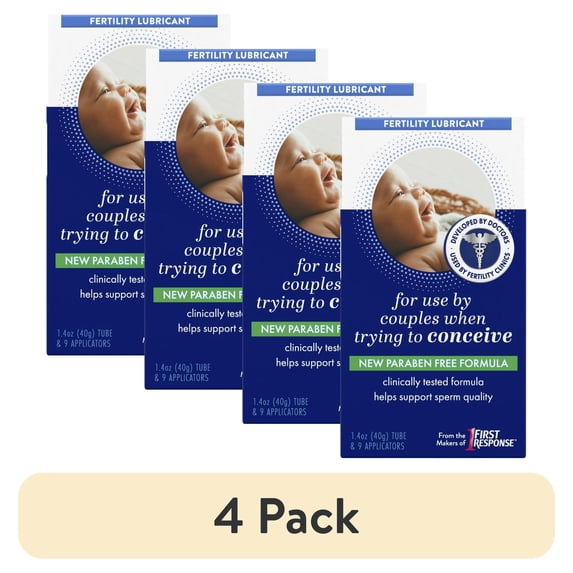 (4 pack) Pre-Seed Personal Lubricant 9 Applicators Support Sperm Quality, 1.4 oz