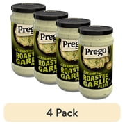 (4 pack) Prego Creamy Roasted Garlic Pesto Pasta Sauce, 14.5 oz Jar