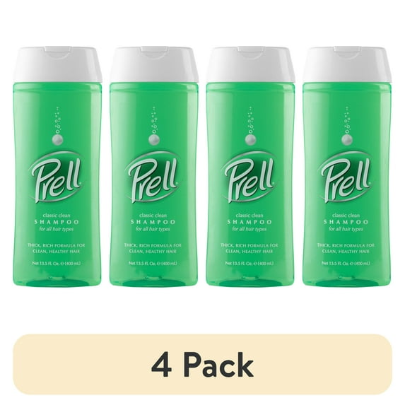(4 pack) Prell Shampoo Classic 13.5 oz., All Hair Types, Adult
