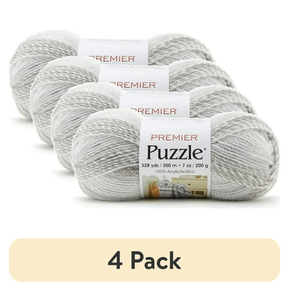 (4 pack) Premier Yarns - Puzzle Yarn - Jacks - 7oz 328yds - 5 Bulky Weight - Acrylic