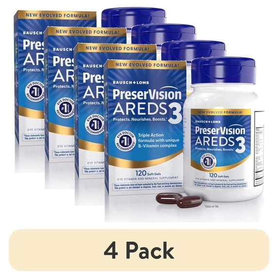 (4 pack) PreserVision AREDS 3 Softgels 120ct