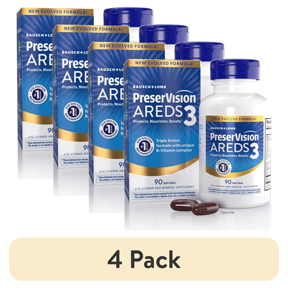 (4 pack) PreserVision AREDS 3 Softgels 90ct