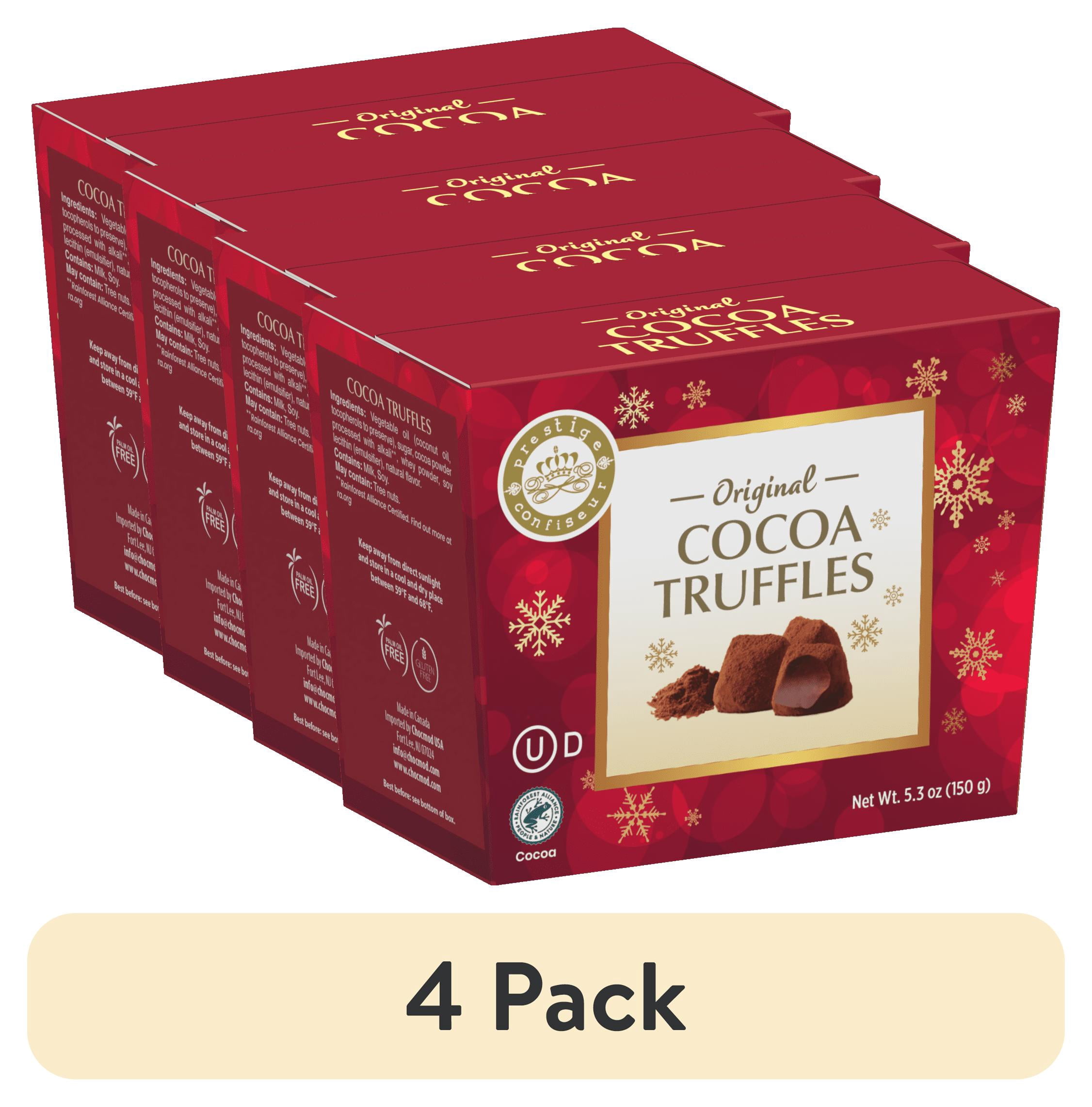 4 pack) Prestige Confiseur Original Cocoa Dusted Truffles, 5.3 oz