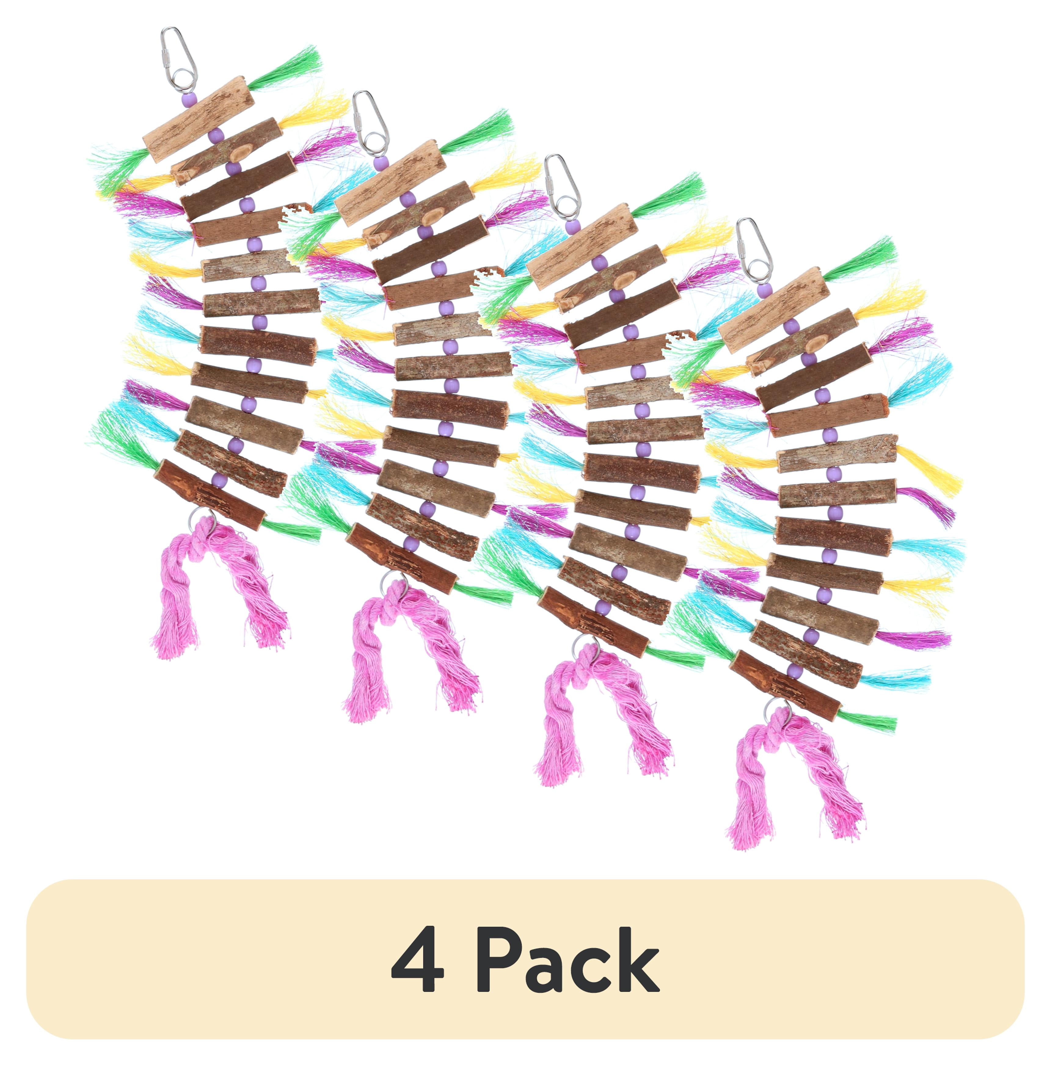 (4 pack) Prevue Pet Products Twisting Sticks Bird Toy with All Natural Coconut Fibers