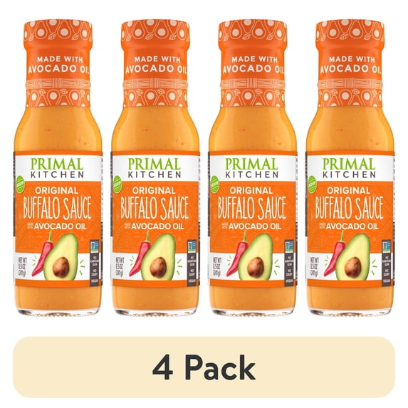 (4 pack) Primal Kitchen Original Buffalo Sauce 8.5 oz Bottle