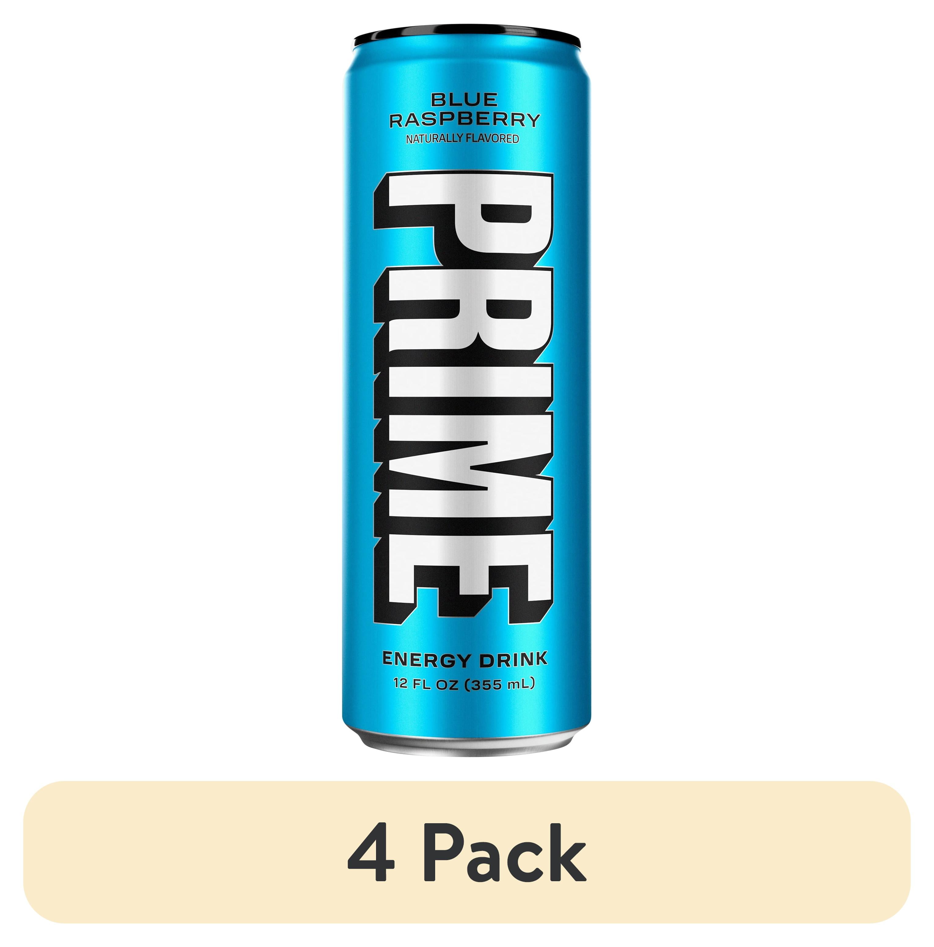 (4 pack) Prime Sugar Free Energy Drink, Blue Raspberry, 12 fl oz, Can ...