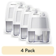 4 pack Pro Breeze Mini Portable Dehumidifier, 17oz Ultra Quiet Compact Peltier Dehumidifier, 215 Sqft 1pack