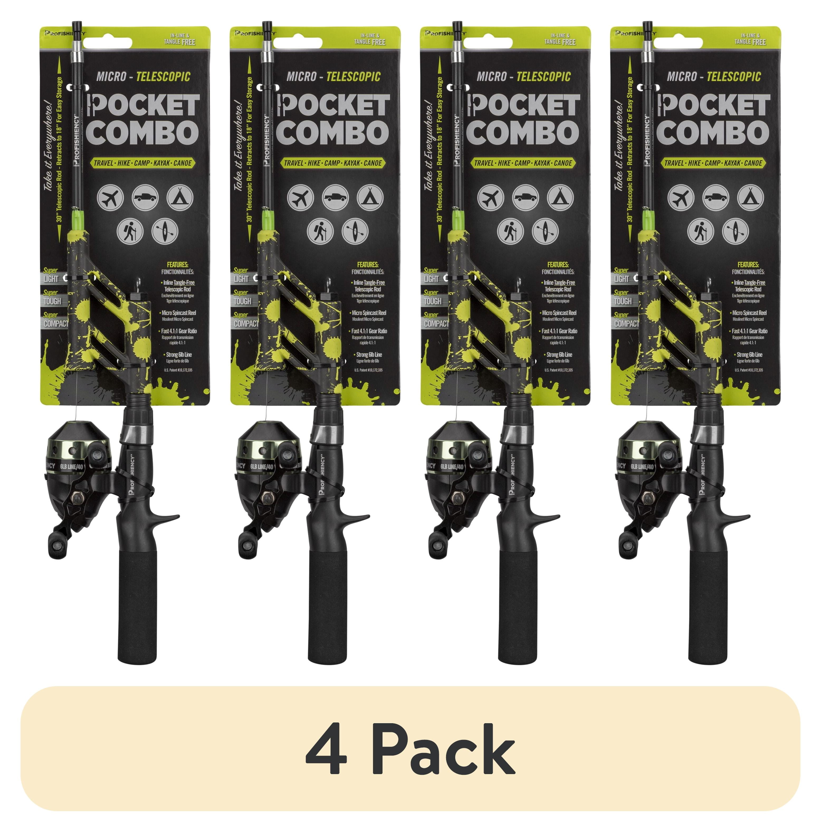 Floating Points フローティングポインツ 6枚セット アナログ 4 pack) ProFISHiency Fiberglass Micro Telescopic Spincast Pocket