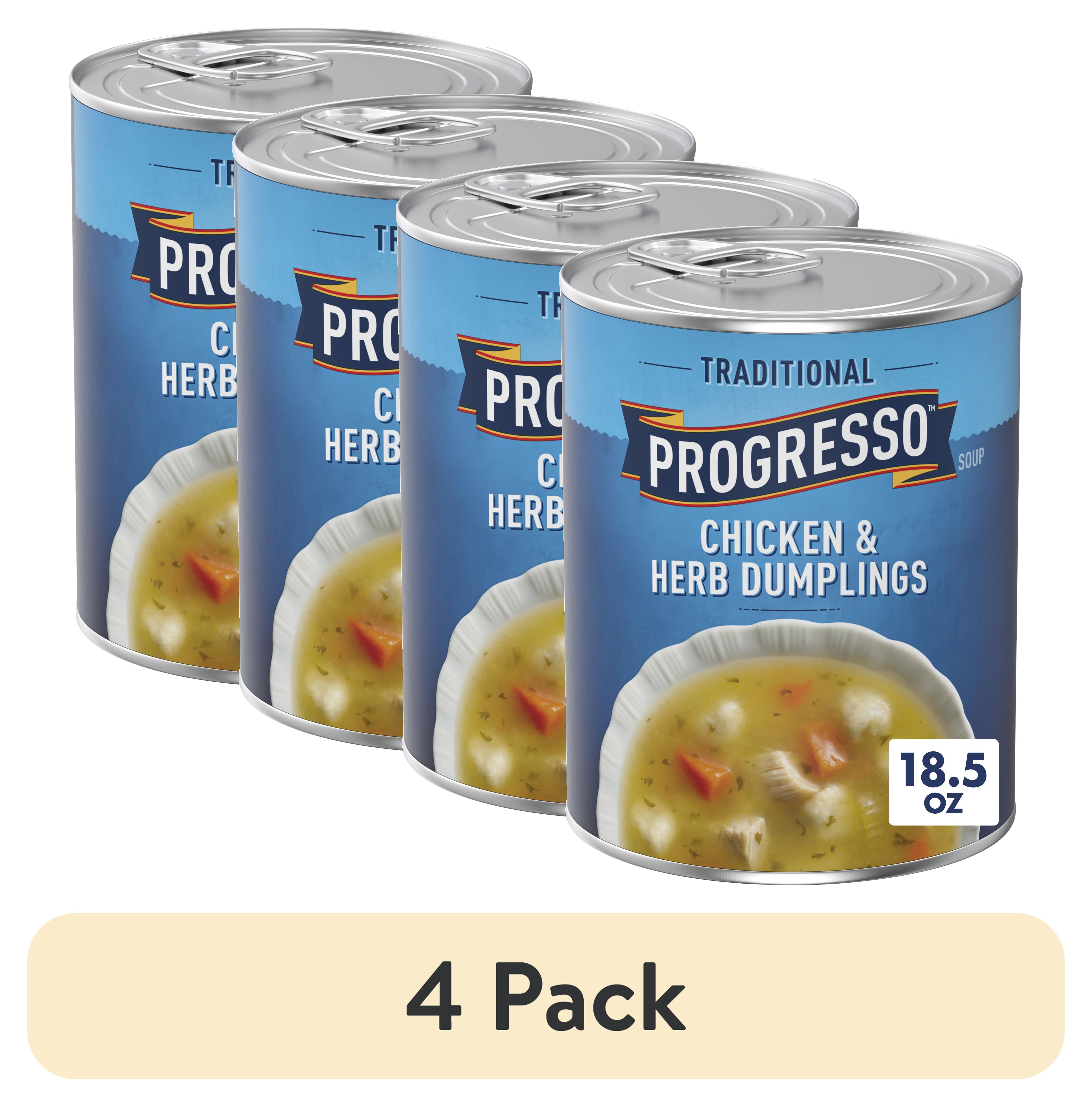 (4 pack) Progresso Traditional, Chicken and Herb Dumplings Canned Soup, 18.5 oz