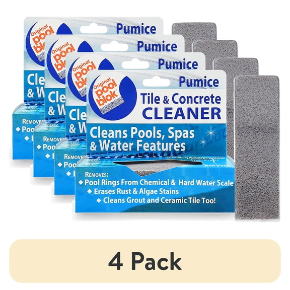 (4 pack) Pumie Pool Blok Tile & Concrete Cleaner Bar, Swimming Pool Stain Remover, 1 Count