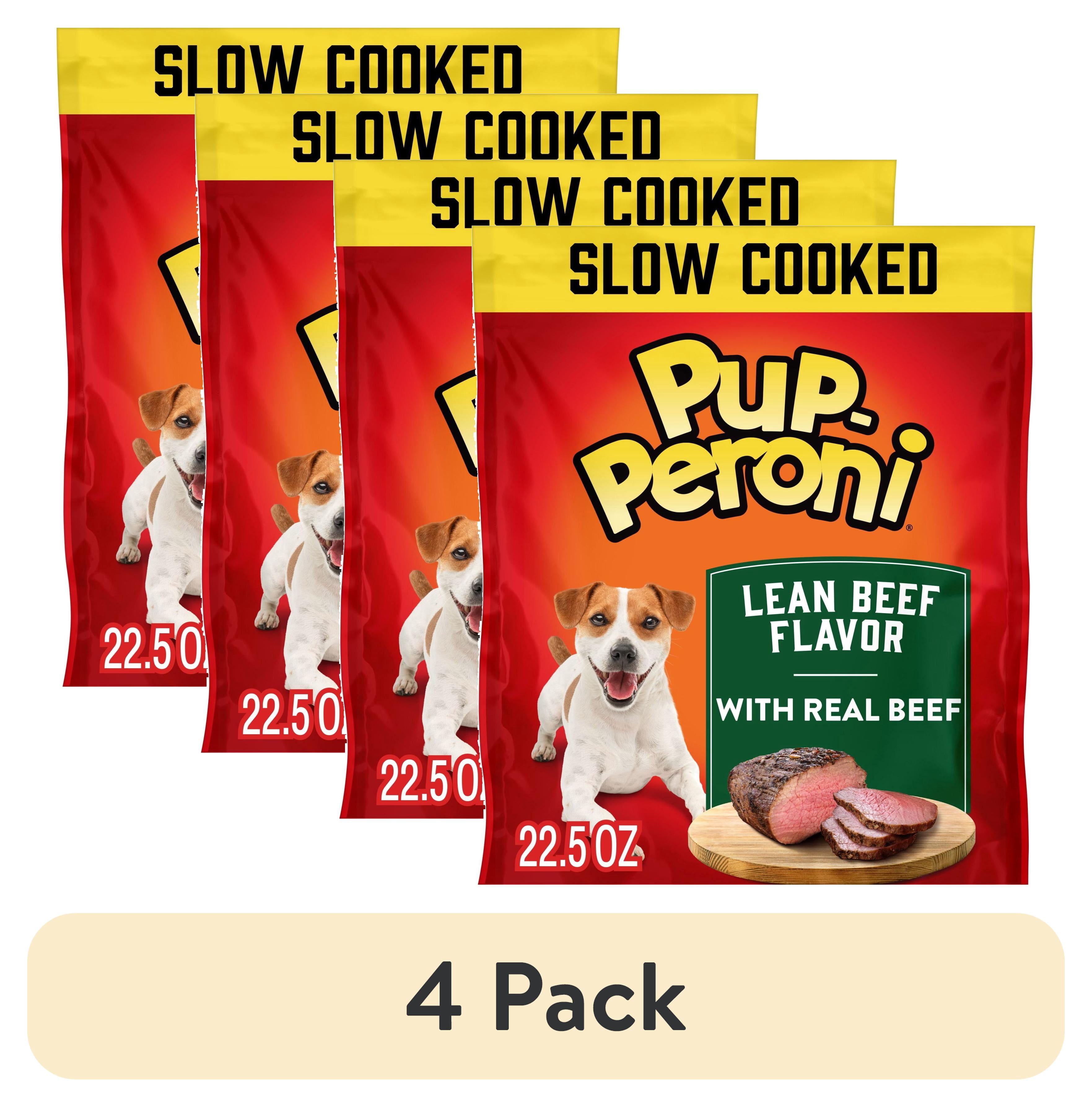 (4 pack) Pup Peroni Lean Beef Flavor Dog Treats, 22.5 oz Bag