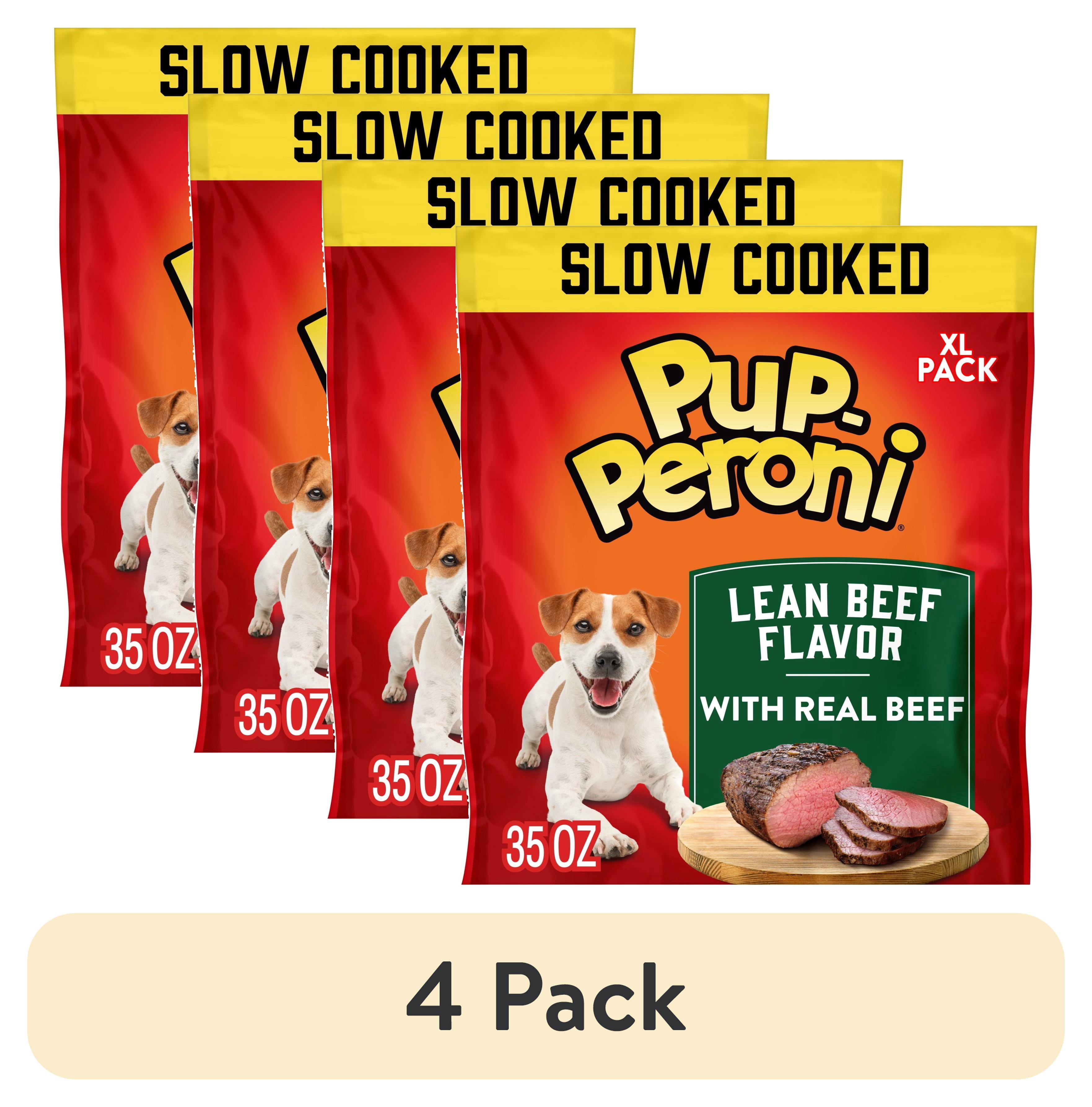 (4 pack) Pup Peroni Lean Beef Flavor Dog Treats, 35 oz Bag