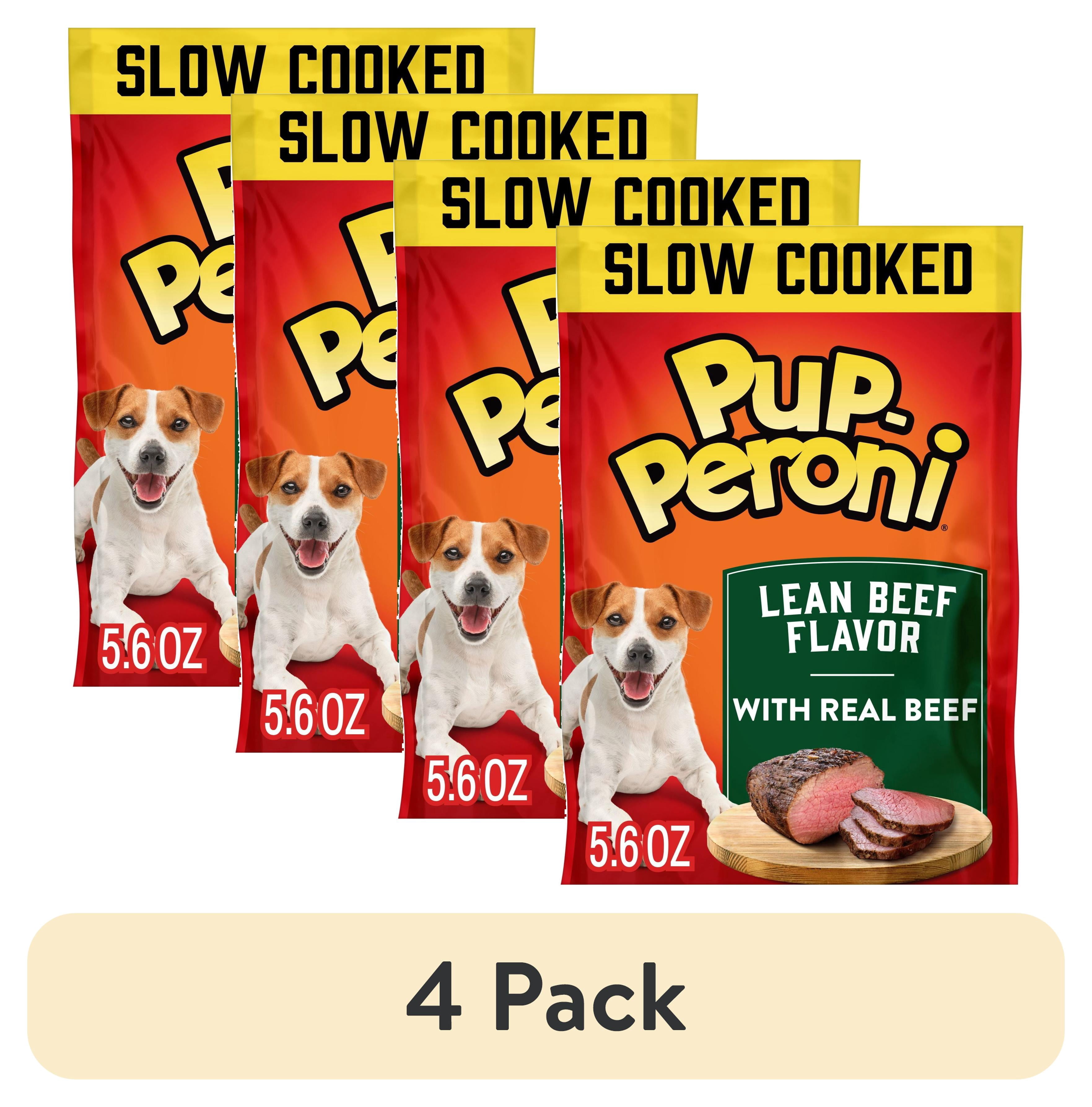 (4 pack) Pup Peroni Lean Beef Flavor Dog Treats, 5.6 oz Bag
