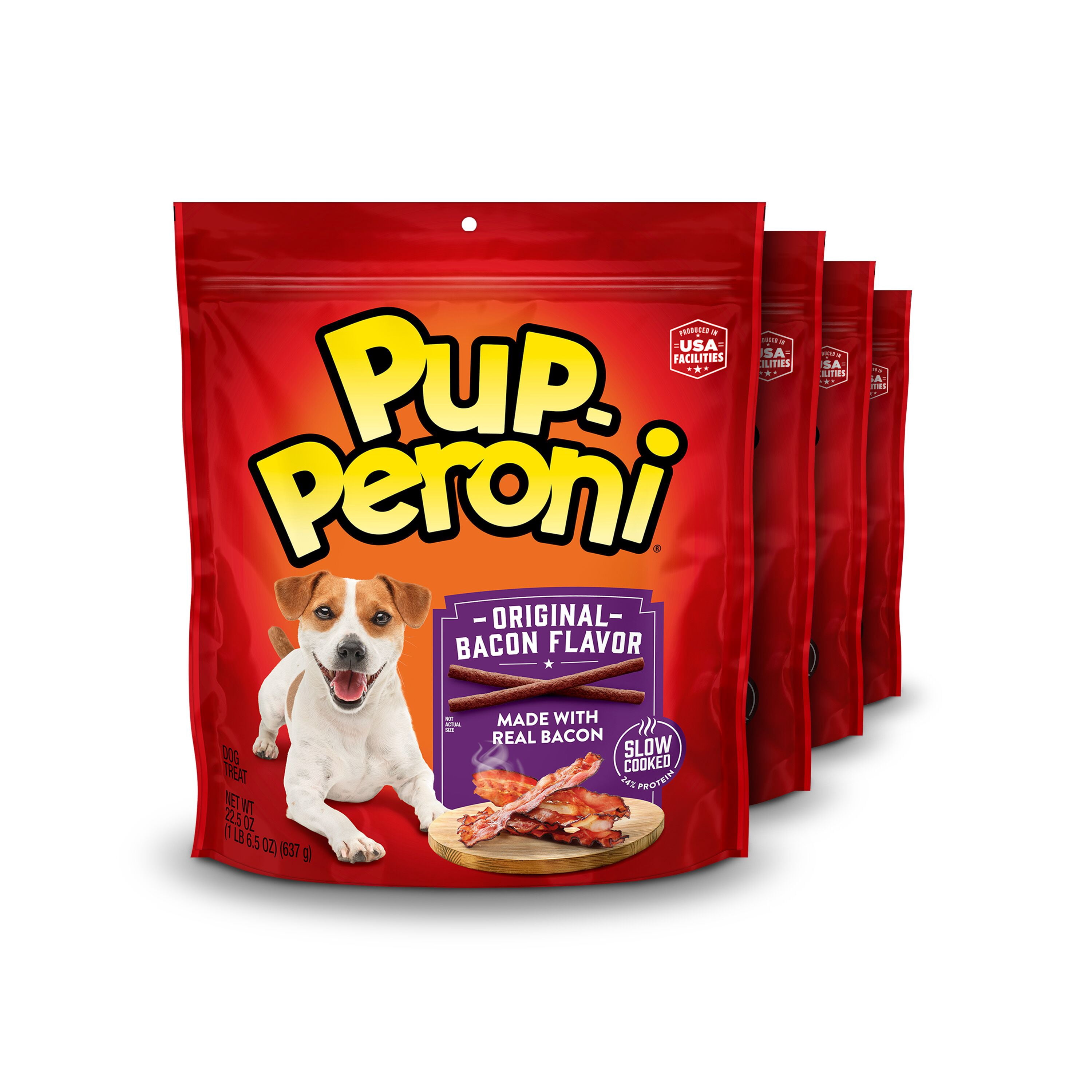 (4 pack) Pup Peroni Original Bacon Flavor Dog Treats, 22.5 Ounce Bag
