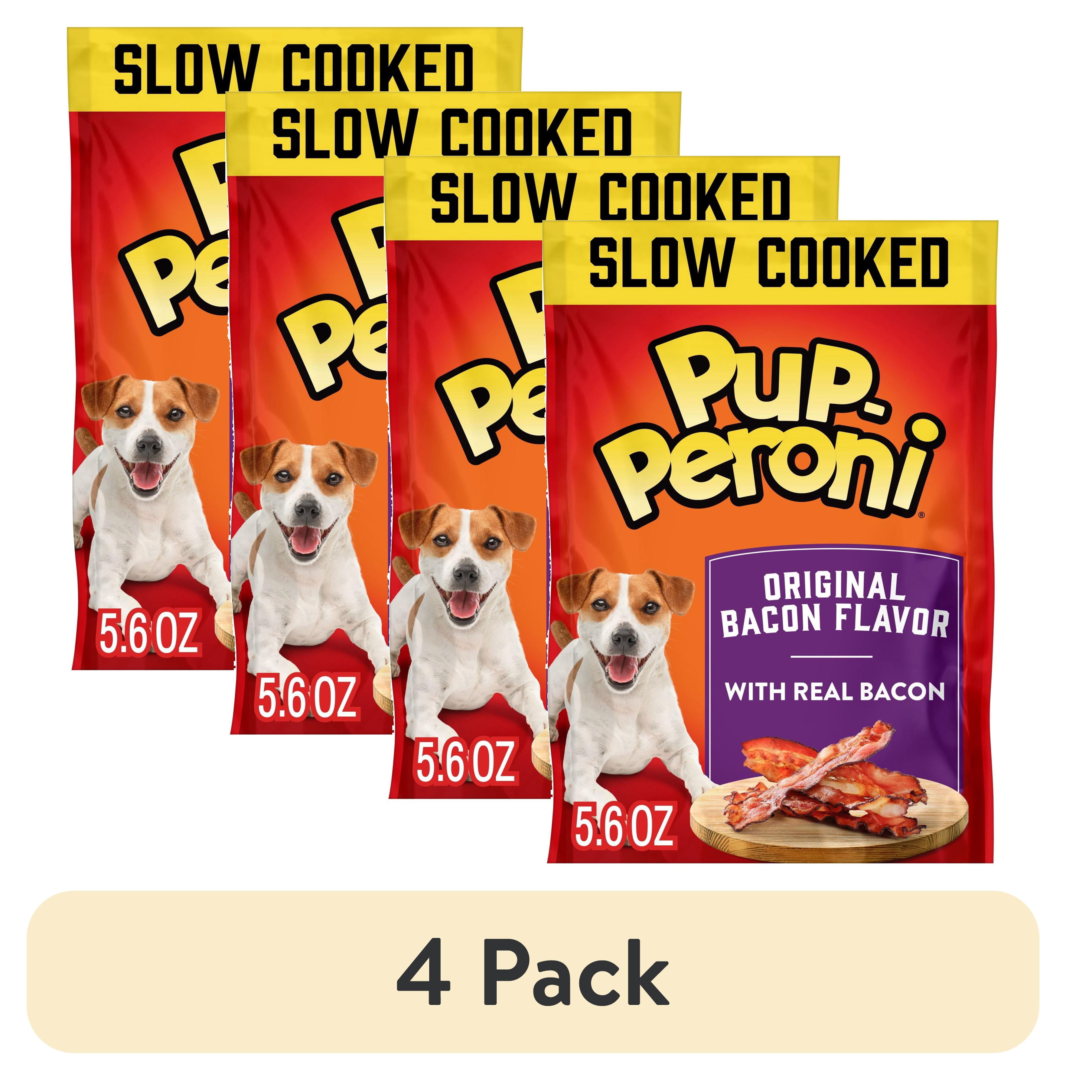 (4 pack) Pup Peroni Original Bacon Flavor Dog Treats, 5.6 oz Bag