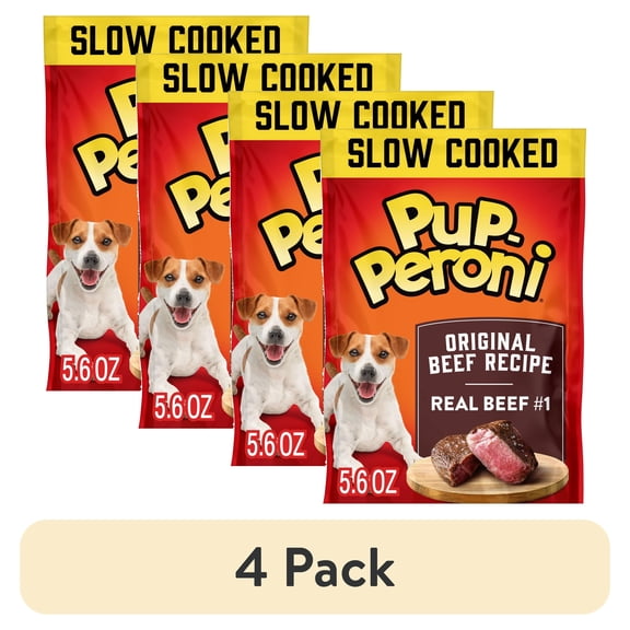 (4 pack) Pup Peroni Original Beef Recipe Dog Treats, 5.6 Ounce Bag