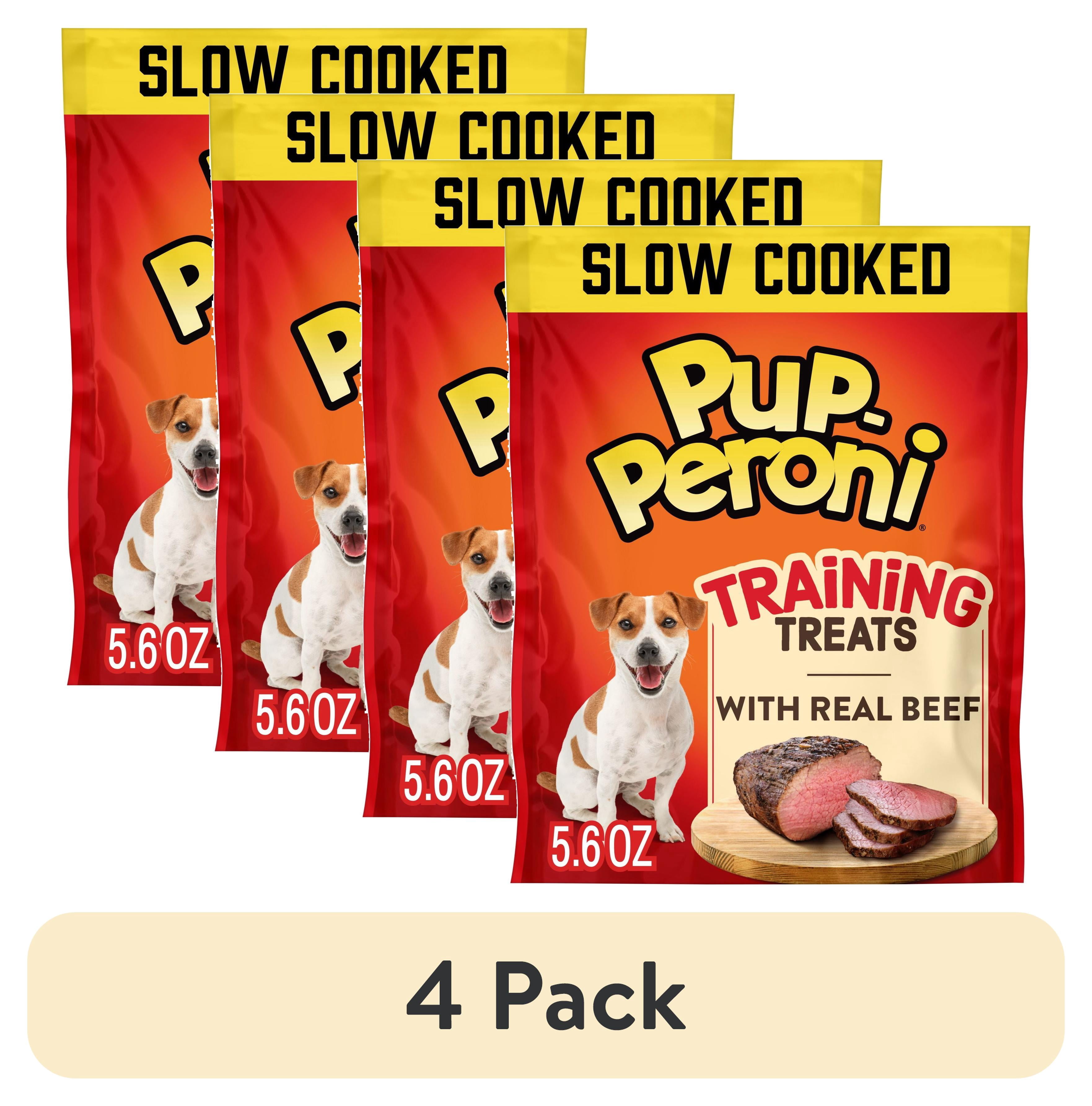 (4 pack) Pup Peroni Dog Training Treats Made With Real Beef, 5.6 oz Bag