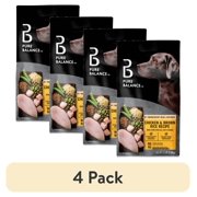 4 pack Pure Balance Chicken & Brown Rice Recipe Dry Dog Food, 15 lbs