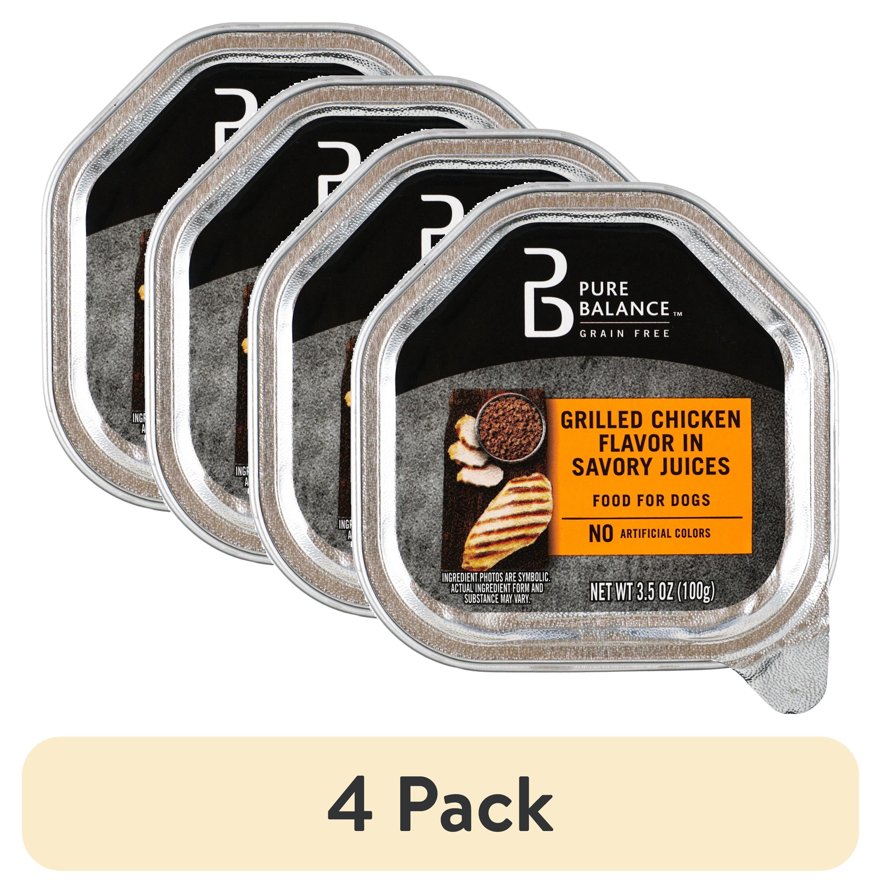 (4 pack) Pure Balance Grilled Chicken Tray 3.5 oz