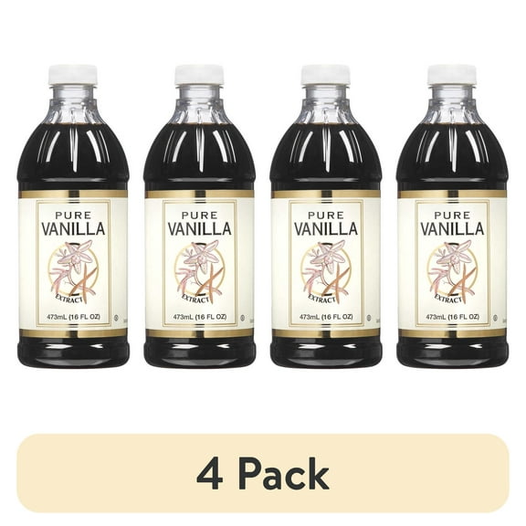 (4 pack) Pure Vanilla Extract 16 Fluid Ounce