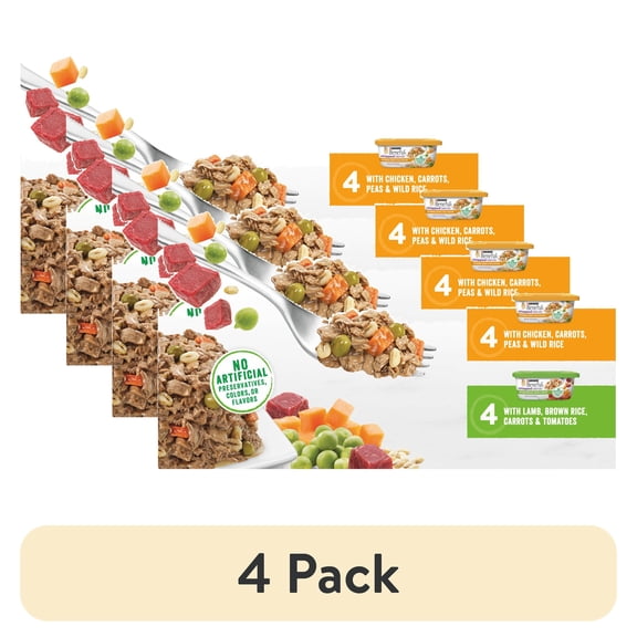 (6 Pack) Purina Beneful High Protein Wet Dog Food Variety Pack, Chopped Blends, 10 oz. Tubs