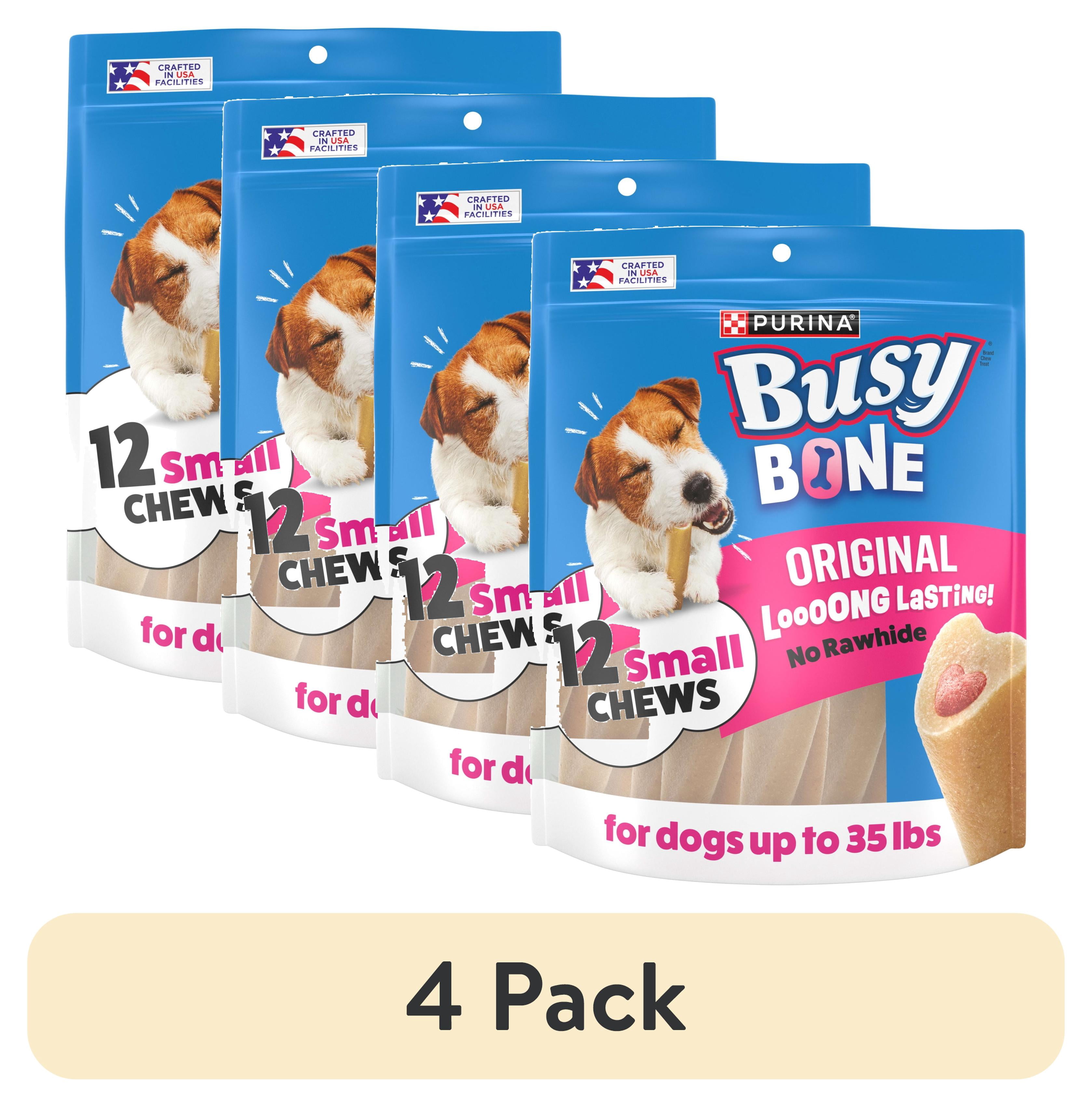 (4 pack) Purina Busy Small Breed Dog Bones, Mini, 12 ct. Pouch