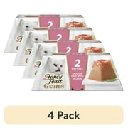 (4 pack) Purina Fancy Feast Gems Wet Cat Food Mousse Pate with Salmon and Halo of Savory Gravy (2) 2 oz Tubs