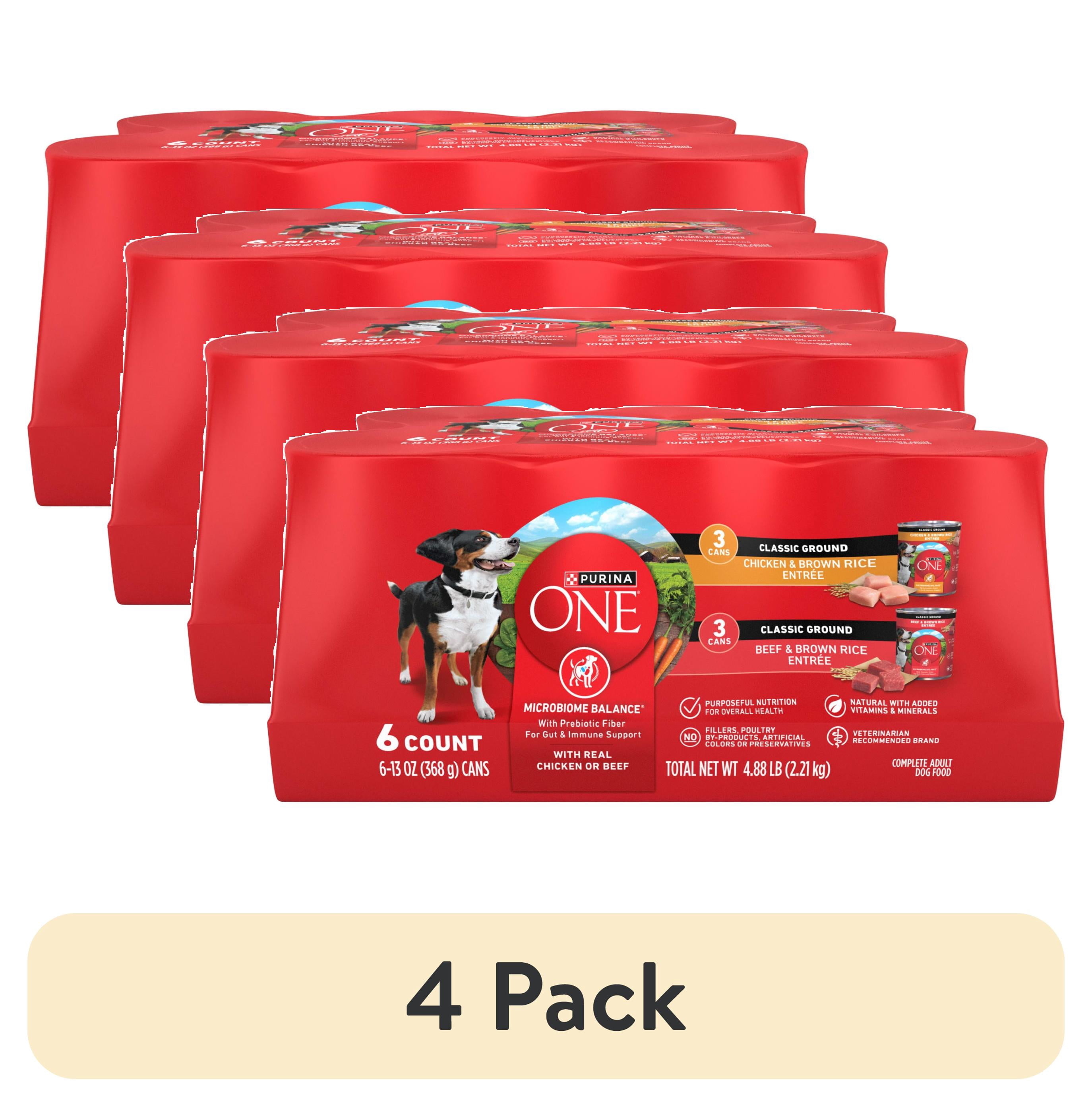 2 pack) Purina ONE Natural Wet Dog Food, High Protein Soft Variety