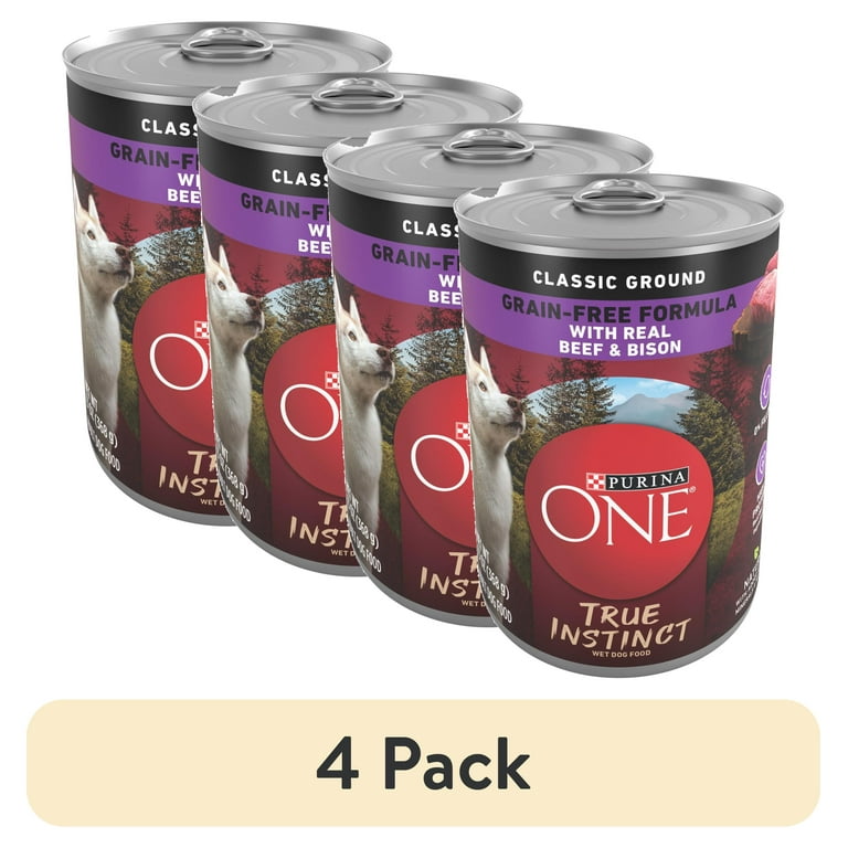 pack) Purina ONE True Instinct Grain Free Wet Dog Food, High