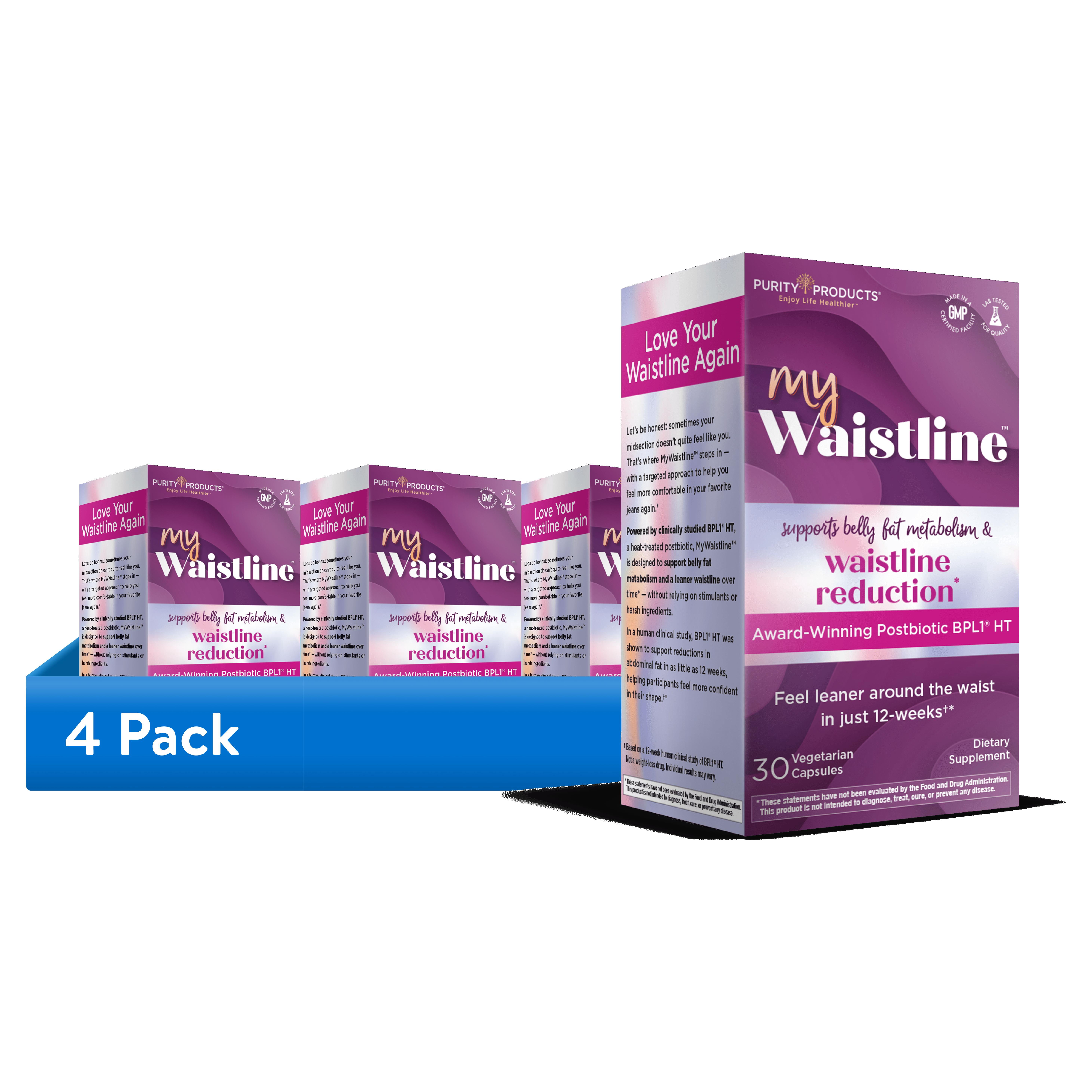 (4 pack) Purity Products MyWaistline BPL1® HT Postbiotic