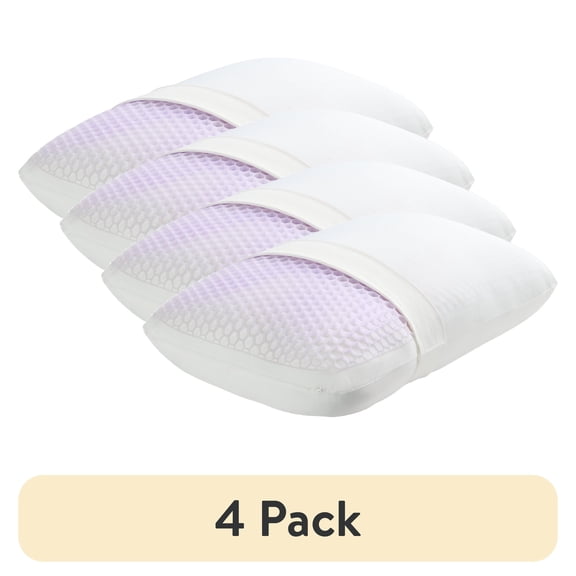 (4 pack) Purple GridCloud Pillow, Honeycomb Gelflex Top Layer, Hypoallergenic, Down - Alternative