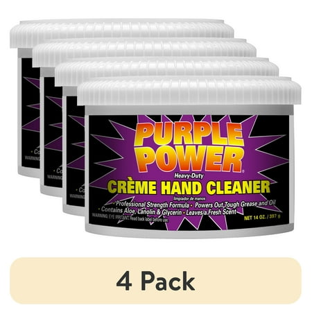 (4 pack) Purple Power Heavy Duty Creme Hand Cleaner, 14 oz