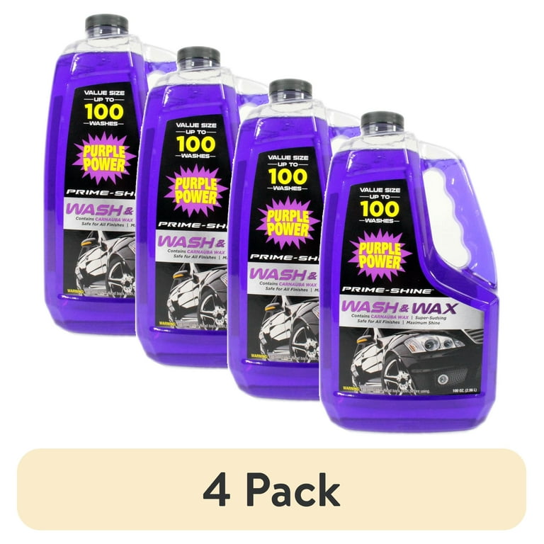 4 pack) Purple Power Wash & Wax 100 oz Automotive Cleaner with