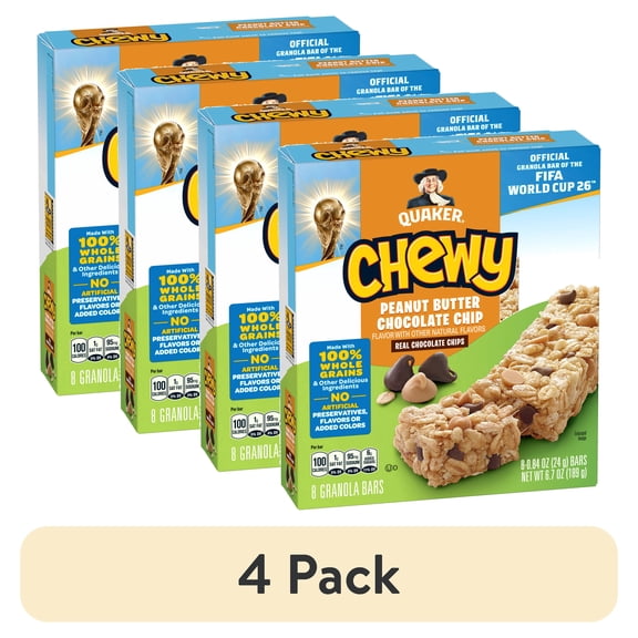 Quaker Chewy Granola Bars, Peanut Butter Chocolate Chip (8 Pack)