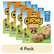 (4 pack) Quaker Chewy Peanut Butter Chocolate Chip Granola Bars, 6.7 oz, 8 Count