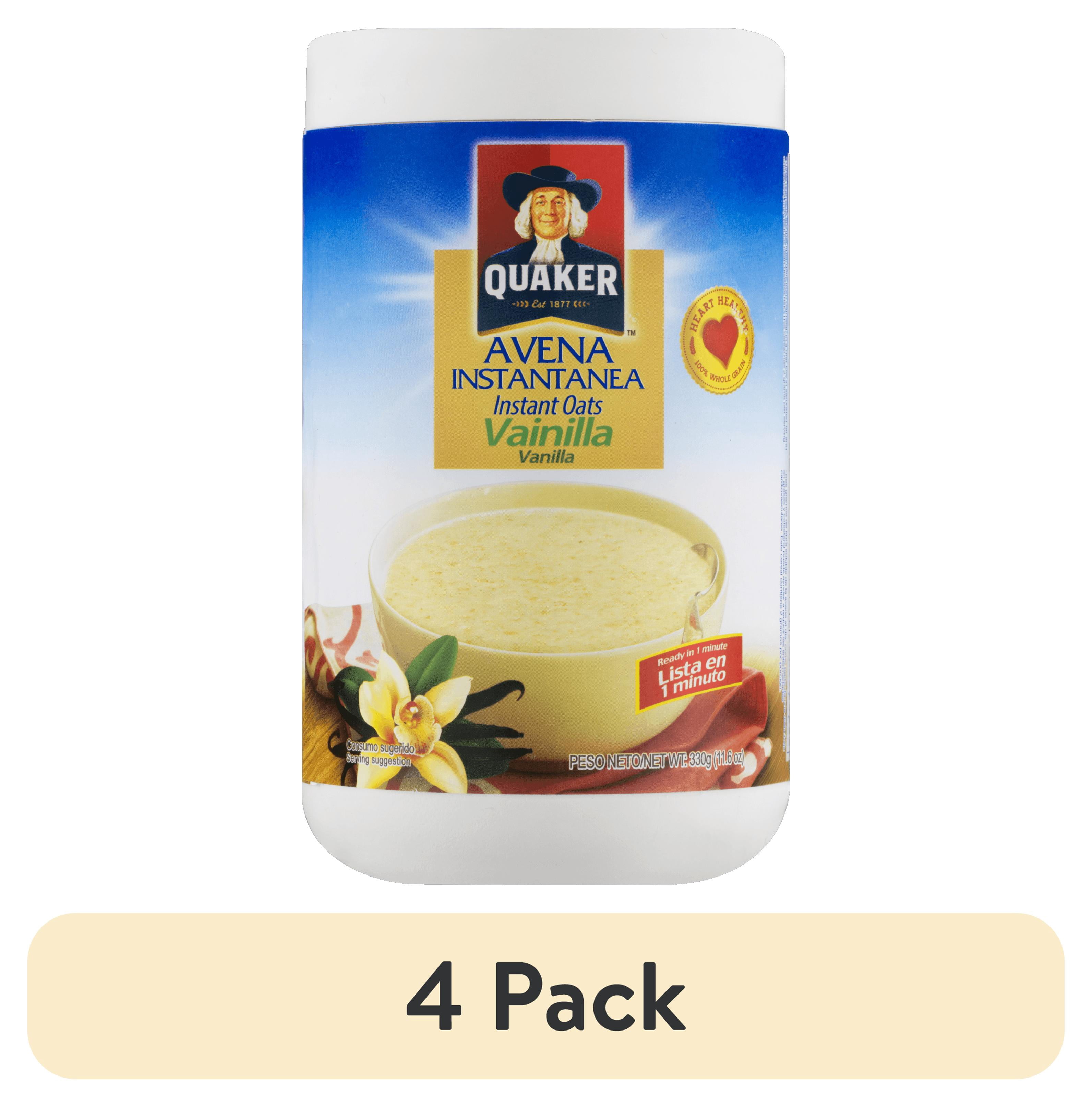 (4 pack) Quaker Oats Instant oats Vanilla Flavored 12oz Plastic Bags Ready to Cook Breakfast