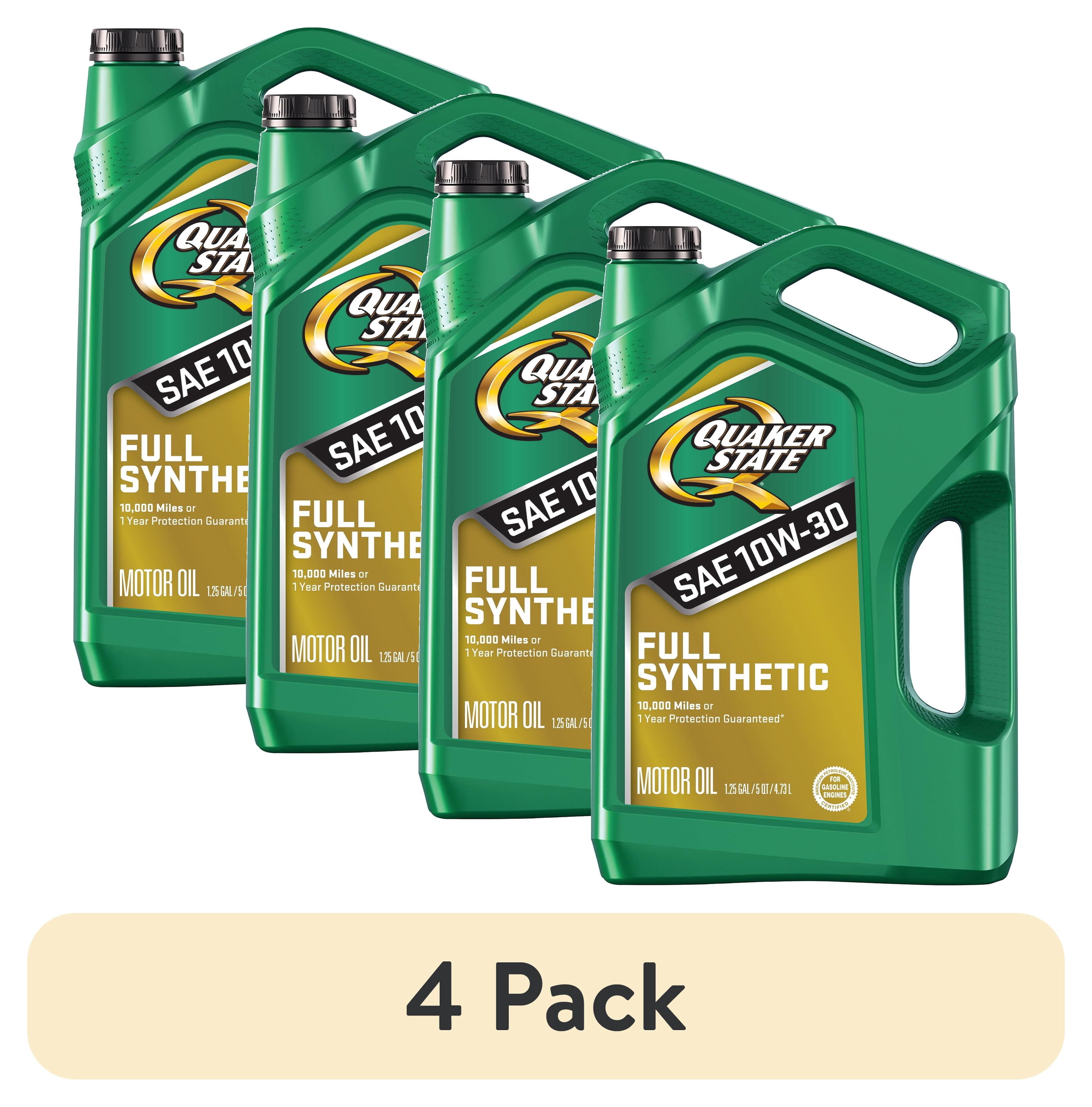(4 pack) Quaker State Full Synthetic 10W-30 Motor Oil, 5 Quart