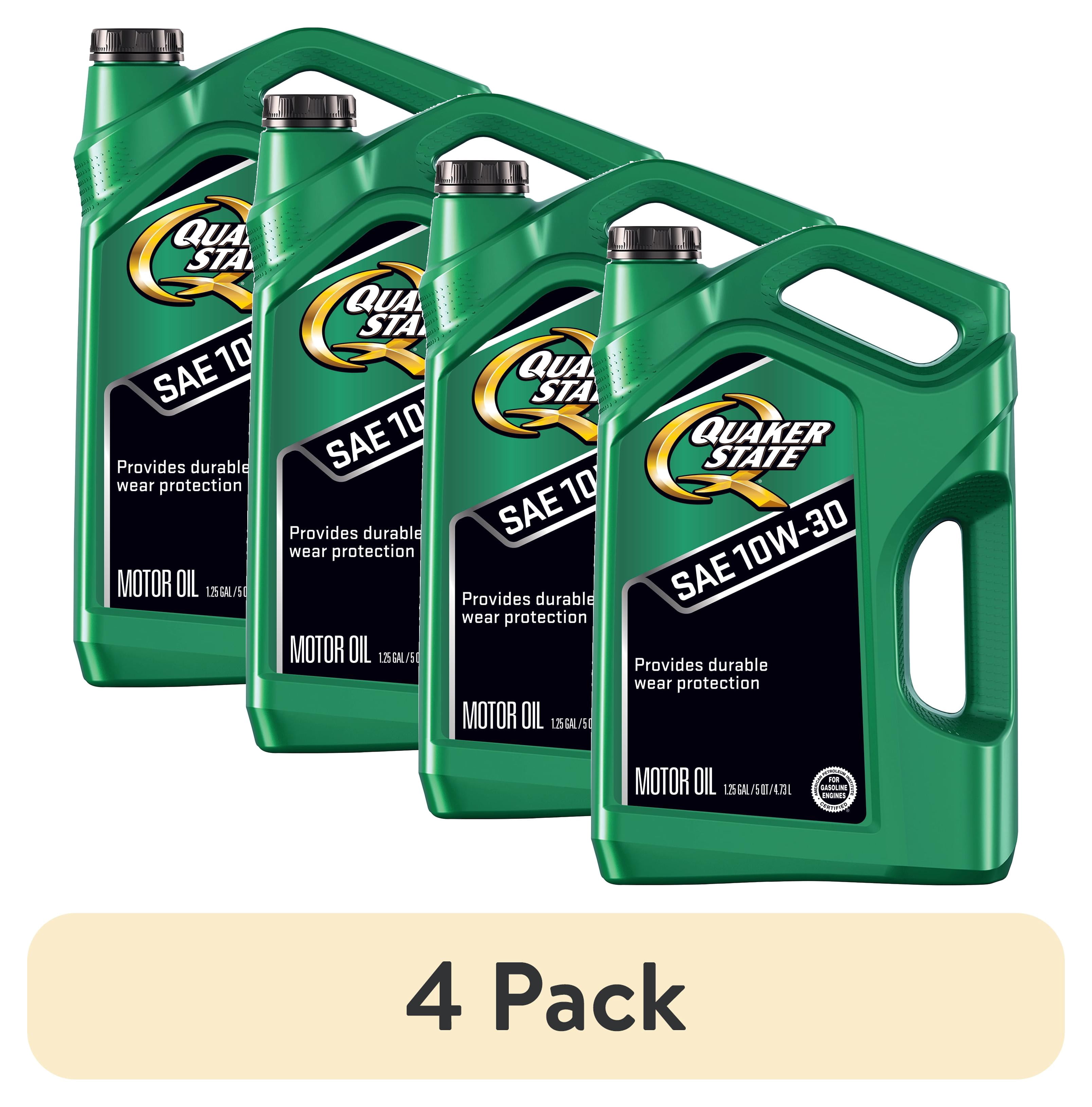 (4 pack) Quaker State Motor Oil, 10W-30, 5 Quart