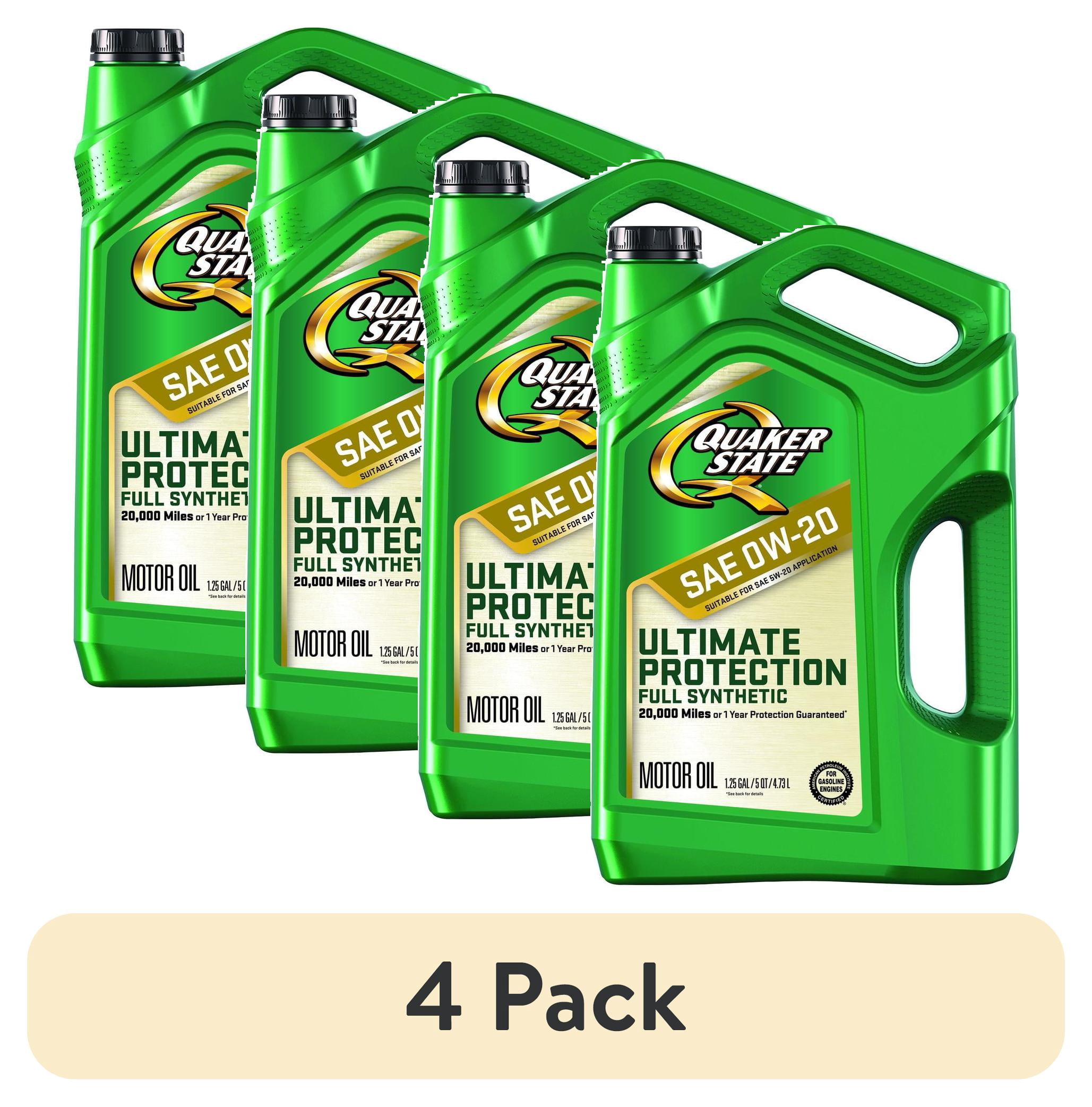 3 pack) Quaker State Ultimate Protection Full Synthetic 0W-20