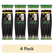 4 pack QueenB 4X Value Pack Pre-Stretched Braiding Hair 50    Color #1B