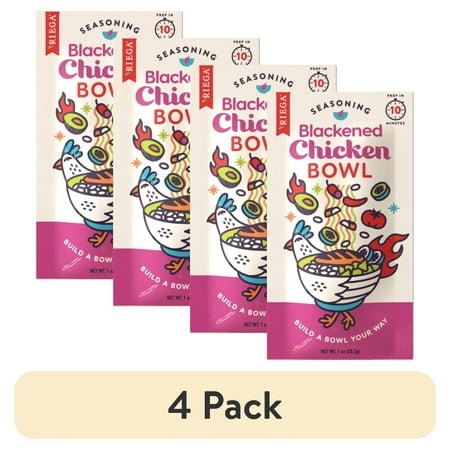 (4 pack) Blackened Chicken Bowl Seasoning - Pack of 8