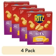 (4 pack) RITZ Bits Cheese Sandwich Crackers, Snacks for Kids and Adults, Lunch Snacks, 8.8 oz