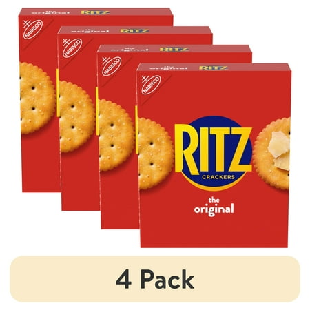 (4 pack) RITZ Original Crackers, Snacks for Kids and Adults, Lunch Snacks, 10.3 oz