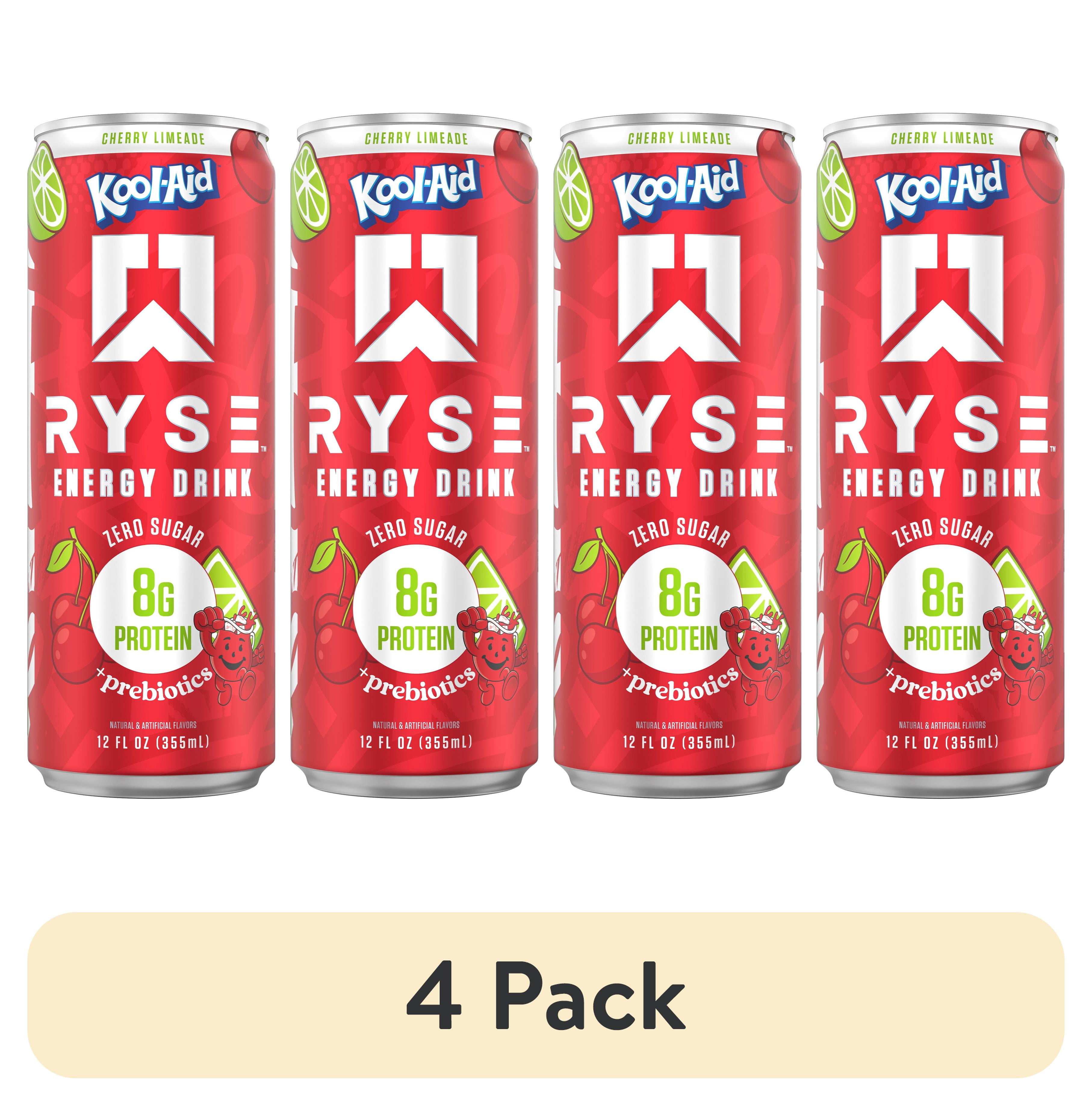 (4 pack) RYSE Energy+ Kool-Aid Cherry Limeade