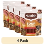 (4 pack) Nutrish Soup Bones Premium Dog Chews with Real Beef and Barley, 11 Chews, Packaging May Vary (Rachael Ray)