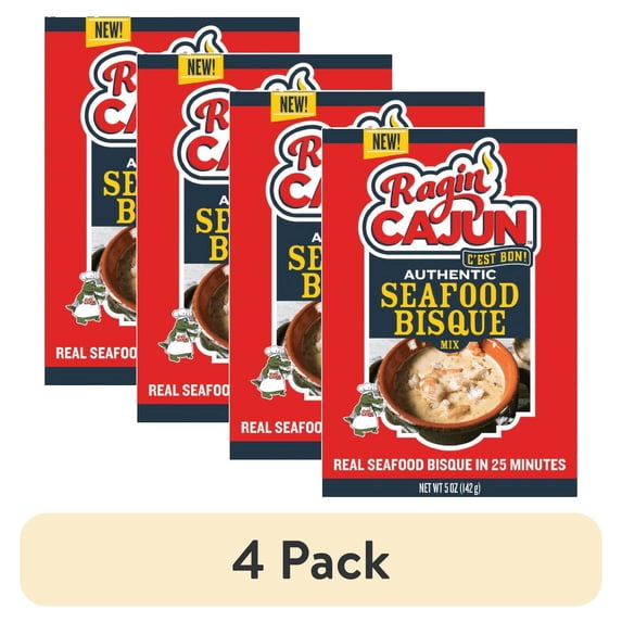 (4 pack) Ragin Cajun Seafood Bisque 5 oz