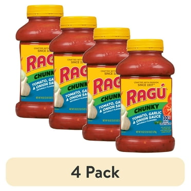 (4 pack) Ragu Chunky Tomato Pasta Sauce, with Garlic and Onion, 45 oz