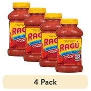 (4 pack) Ragu Old World Style Pasta Sauce Flavored with Meat, 45 oz