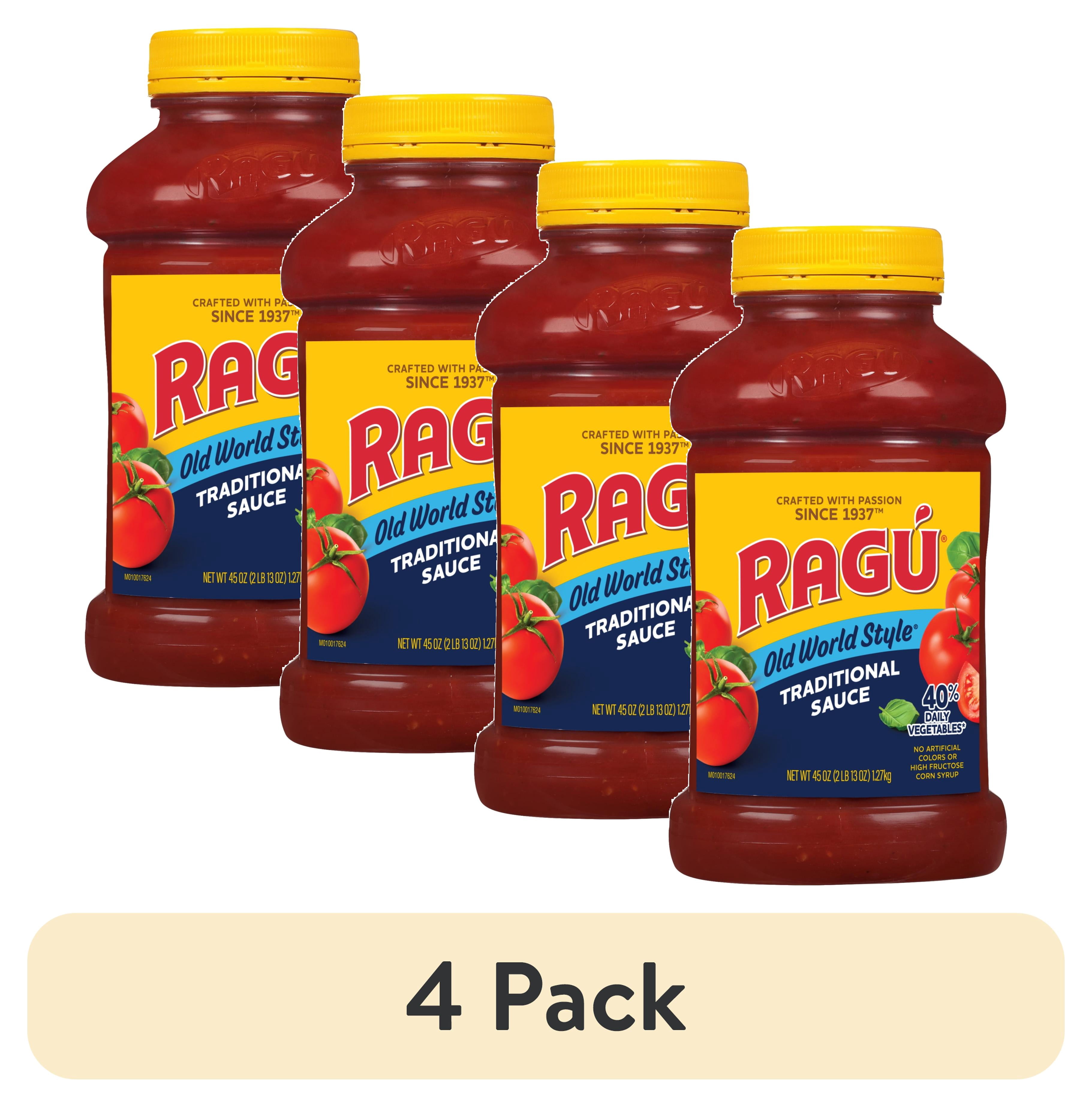 (4 pack) RAGU Old World Style Traditional Pasta Sauce, 45 oz